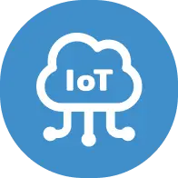 耳と音波を表す青いアイコン。