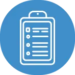 耳と音波を表す青いアイコン。