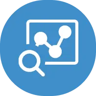 耳と音波を表す青いアイコン。